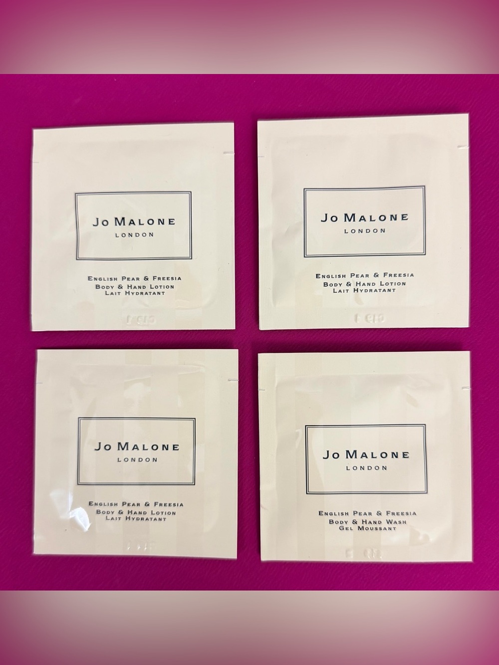 Jo Malone English Pear & Freesia Body & Hand Wash ( Set of 4 Purse/Travel Size)